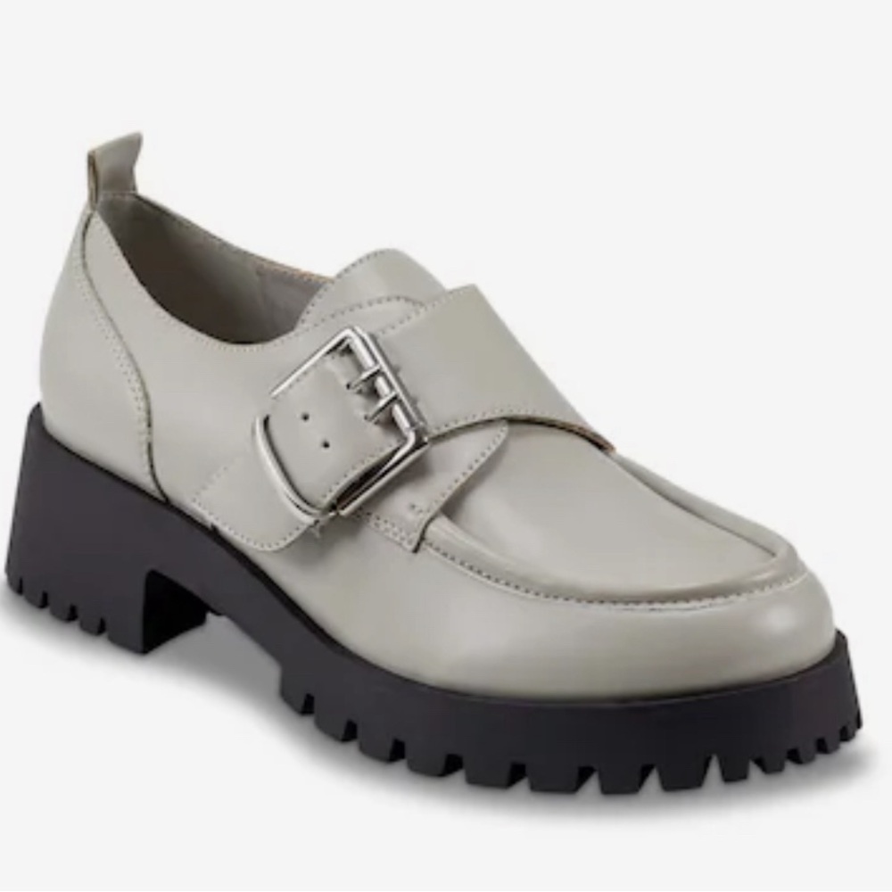 Marc Fisher New in Box Women’s Hazelton Platform Loafer, Light Grey, Size 8 - Picture 2 of 4